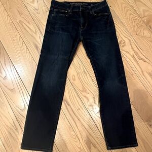 American Eagle - men’s denim - original straight - extreme flex - dark wash